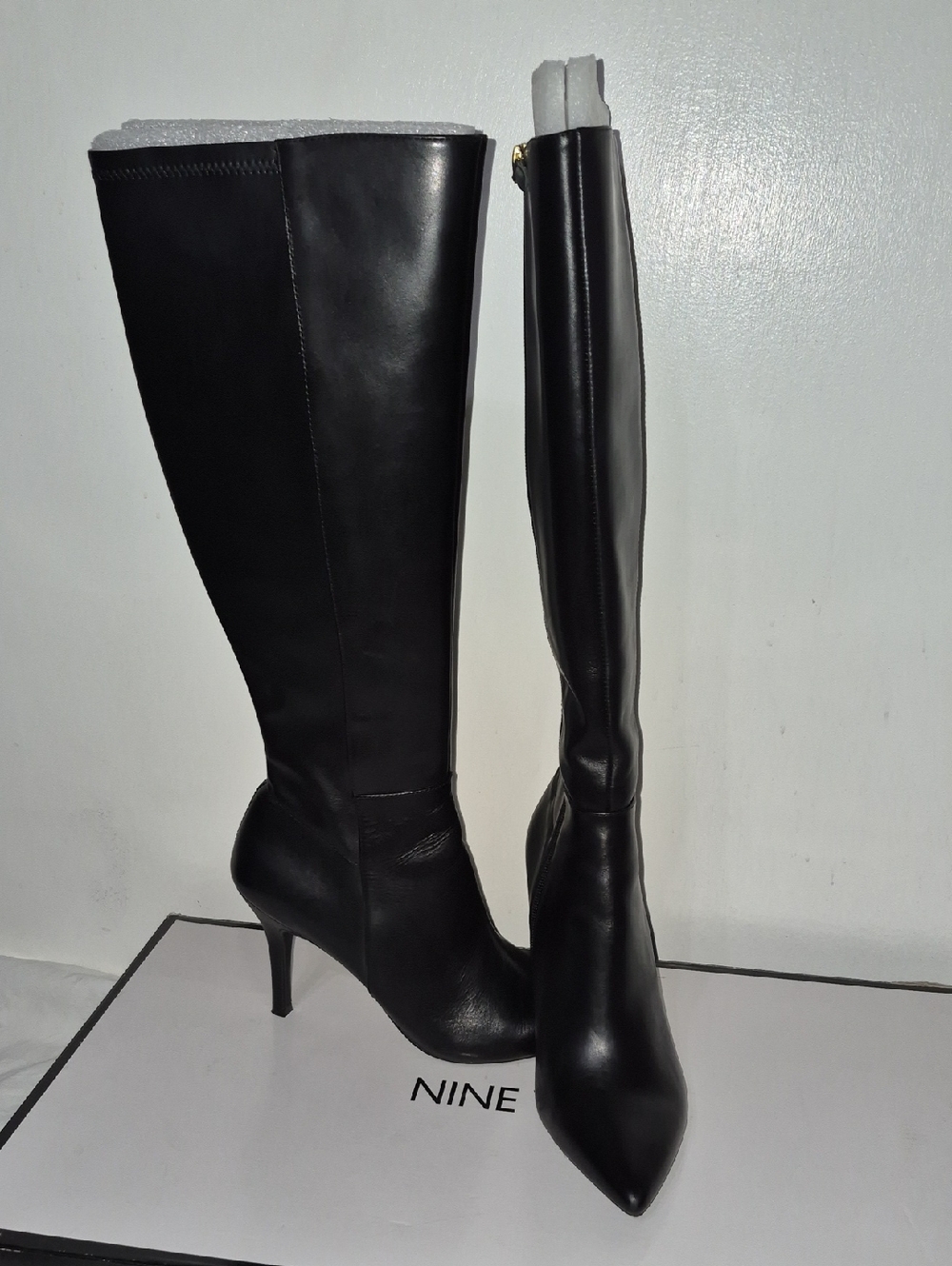 Nine West Black Over-the-Knee Pointed Toe Stiletto Boots